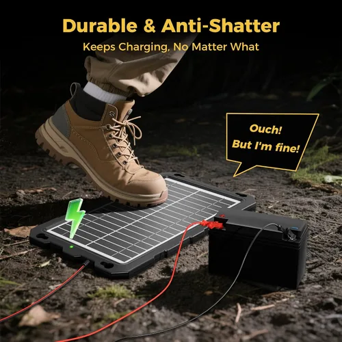 Miniatura 9 de SUNAPEX Carga de batería solar de 12 V: kit de panel solar portátil impermeable de 10 W - Cargador de batería de mantenimiento de batería