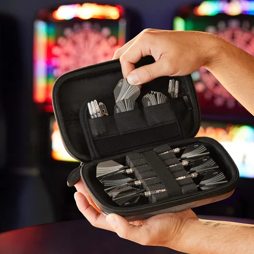Miniatura 6 de Casemaster Sentinel - Estuche para 6 dardos, sostiene accesorios adicionales, puntas, ejes y vuelos, compatible con punta de acero y dardos de punta