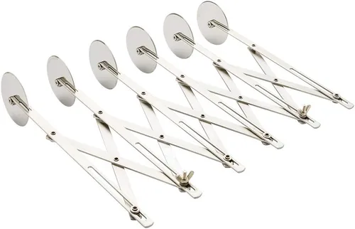 Miniatura 2 de Restaurantware Met Lux - Cortador de pastelería de 9.5 x 2.25 pulgadas, 6 ruedas, 1 cortador de acordeón expandible, resistente a la corrosión, apto