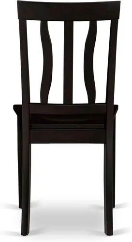 Miniatura 12 de East West Furniture PFAN6-CAP-W - Juego de comedor de 6 piezas que contiene una mesa de comedor cuadrada con hojas de mariposa y 4 sillas de cocina
