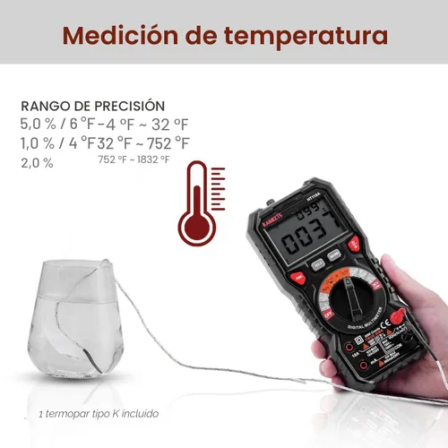 Miniatura 5 de KAIWEETS Multímetro digital TRMS 6000 cuenta voltímetro de rango automático rápido mide con precisión voltaje corriente amperios resistencia diodos