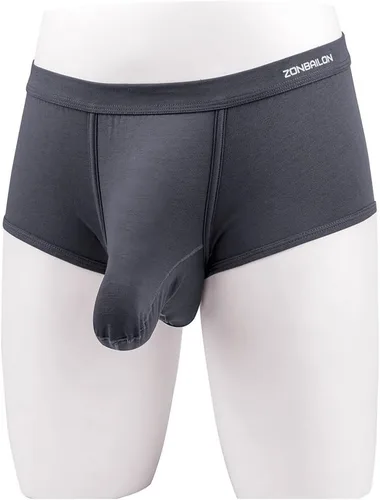 Miniatura 2 de ZONBAILON Men's Bulge Enhancing Brief Dual Pouch Underwear Breathable Bikinis Boxer Modal Trunk