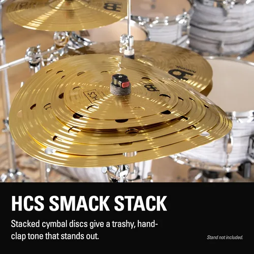 Miniatura 3 de Meinl 40.6 cm Platillos Trash Stack (2 unidades) con agujeros - Acabado tradicional HCS de latón para juego de tambores, fabricado en Alemania