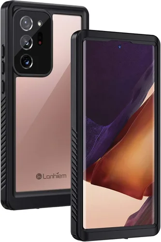 Miniatura 10 de Lanhiem Funda para Galaxy Note 20, Protector de Pantalla Integrado con Película para Huella Dactilar Funda Impermeable a Prueba de Polvo, Cubierta