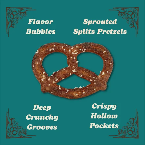 Miniatura 3 de Unique Snacks Brotados Splits Pretzels Germinados, Deliciosos Homestyle horneados, Certificado OU Kosher y sin OMG, Sin Sabor Artificial, Bolsa de 8