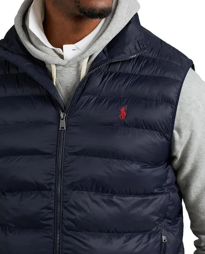 Miniatura 4 de Polo Ralph Lauren Polo Pony Logo Down - Chaleco acolchado para hombre, Negro