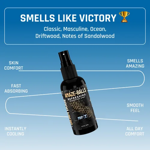 Miniatura 36 de Derm Dude Amaze Ball - Desodorante en aerosol para hombres Spray antirozaduras para ingle y saco con DeoPlex y aloe vera Control de olores
