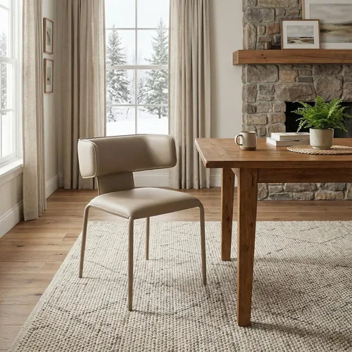YOUNIKE Silla de comedor tapizada individual de piel sintética de alta calidad, silla de comedor con respaldo, moderna y acolchada, cómoda silla