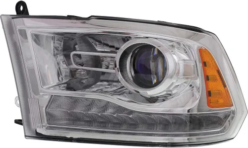 KarParts360 Faro delantero para Dodge Ram Pickup R1500 / R2500 / R3500 2013 2014 2015 lado del conductor | Bisel cromado | Reemplazo para CH2502244