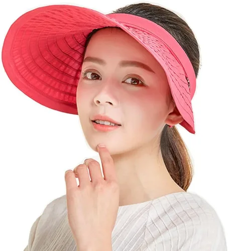 Miniatura 13 de Sombreros de sol de ala ancha ajustable, protección UV, visera de pesca de playa, plegable, multifuncional, grande