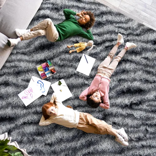 Miniatura 134 de Dssimo - Alfombra superesponjosa para la habitación, alfombra de área moderna, pequeña, suave y acogedora de felpa para niños, niñas y adolescentes