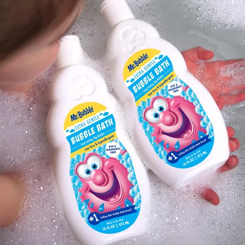Miniatura 6 de Mr. Bubble Baño de burbujas extra suave, hipoalergénico, sin desgarros, solución de baño de burbujas perfecta para pieles sensibles
