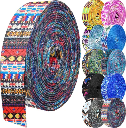 Miniatura 26 de 1.5 pulgadas Correa de nailon con patrón, correas de cinturón de nailon, correas para bolso, correas para mochila, cinturón de nailon