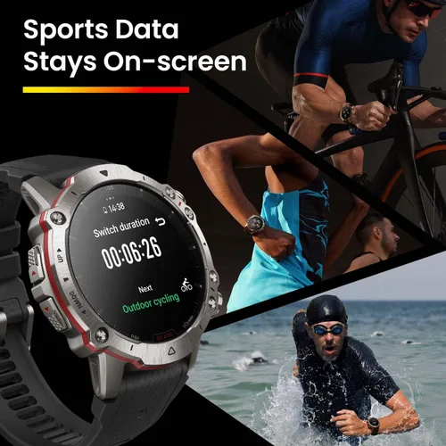 Miniatura 8 de Amazfit Falcon Reloj Inteligente Premium 49mm, Reloj de Fitness, GPS de Banda Dual, Entrenador de Fitness AI, Titanio, Batería de 14 Días, Negro