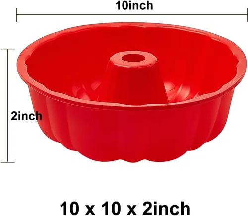 Miniatura 5 de SOV bandeja de silicona para pastel, moldes de silicona para pastel, utensilios de hornear antiadherentes de 25 cm para gelatina, moldes de silicona
