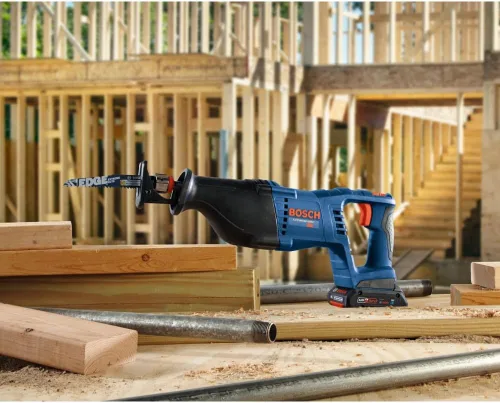 Miniatura 5 de BOSCH CRS180-B15 Kit de sierra recíproca con mango en D de 18 V, 1-1/8 pulgadas, con (1) batería de alimentación avanzada CORE18V 4 Ah