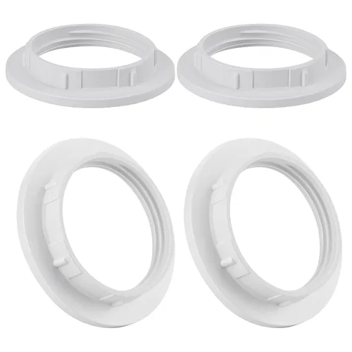 Miniatura 9 de DiCUNO Anillos de pantalla de lámpara E26, anillo de enchufe de luz negra, reemplazo de zócalo de bloqueo para soporte de lámpara roscado de base