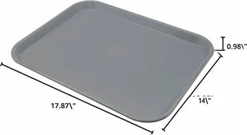 Miniatura 3 de Carlisle FoodService Products Bandeja de comida rápida para cafetería, 14 x 18 pulgadas, polipropileno duradero con superficie antideslizante