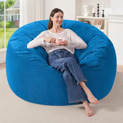 Miniatura 21 de HABUTWAY 2 puf de 2 pies, puf gigante para adolescentes y adultos, puf grandes con relleno de espuma viscoelástica, puf grandes con funda de pana