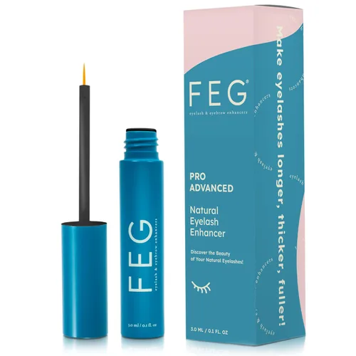 FEG Pro Advanced - Suero natural potenciador de pestañas para un rápido crecimiento de pestañas, suero de pestañas extra fuerte para el crecimiento