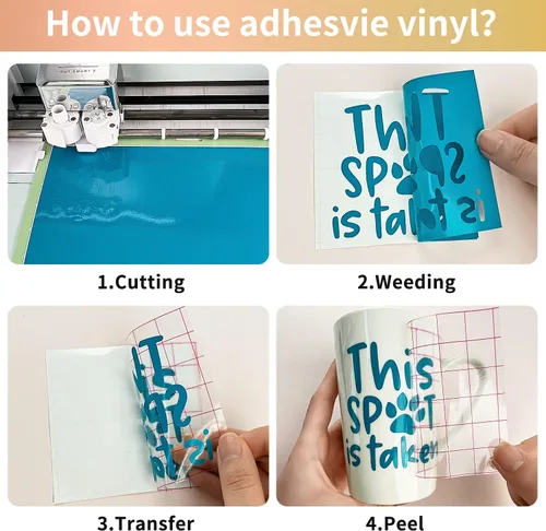 Miniatura 4 de Bright Idea - Vinilo permanente, paquete de 70 hojas de vinilo de 12 x 12 pulgadas compatibles con máquina de corte, paquete permanente para Arco