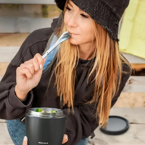 Miniatura 7 de Termo para Comida Caliente 32OZ, Frasco de Comida con Aislamiento al Vacío para Adultos, Termo de Sopa de Acero Inoxidable de Boca Ancha a Prueba