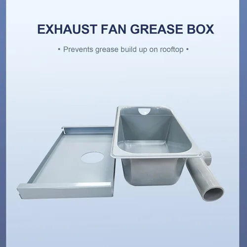 Miniatura 2 de Caja de grasa para ventilador de campana de toldo de restaurante Accesorios de campana de acero inoxidable para restaurantes Bandeja de goteo