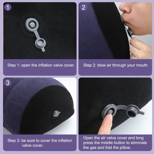 Miniatura 7 de Juguetes sexuales Consolador Almohada Media Luna Adulto ToyMount para Coupe Sexo Mujeres G SpotPosition Cojín multifuncional InflableSupport Almohada