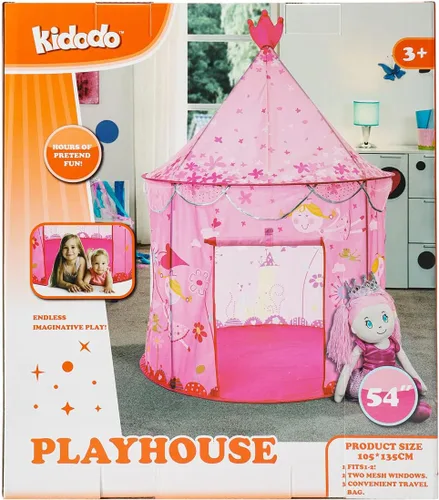 Miniatura 7 de Kidodo Tienda de Campaña de Juego para Niños Juguete Niños Tienda Emergente Casa de Juegos para Niños Interior Rosa