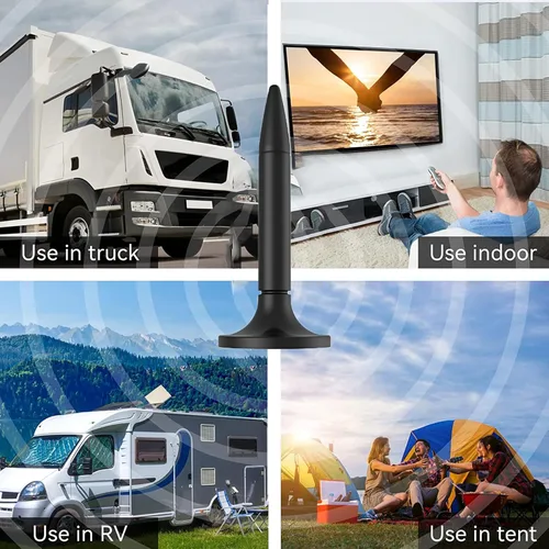 Miniatura 3 de Antena de TV para Smart TV, antena de TV digital transparente 4K HD 2024 para interiores de más de 300 millas de alcance con amplificador de señal