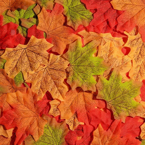 Miniatura 9 de SITUMEIZI 300 piezas de decoración de otoño para el hogar, hojas falsas de otoño, hojas de arce artificiales, 3.15 pulgadas, decoración de otoño 6