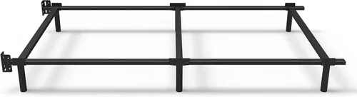 Miniatura 8 de EMODA Base de marco de cama individual XL de 7 pulgadas para somier y colchón, soporte de 7 patas, plataforma de metal resistente sin herramientas