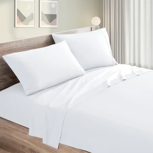 Miniatura 3 de Mattress-Homes Juego de sábanas de tamaño matrimonial XL, ropa de cama de 4 piezas, microfibra cepillada, sábanas extra suaves, refrescantes