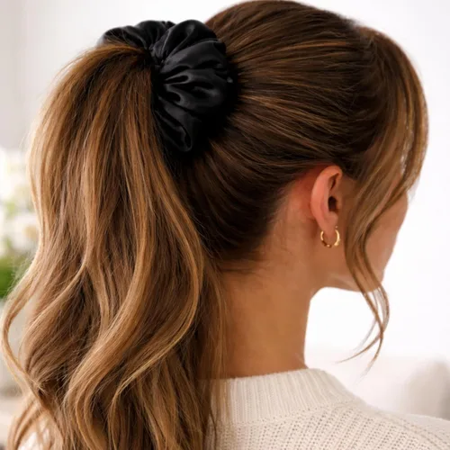 Miniatura 4 de XL Satin Scrunchie for Thick Hair – Oversized Hair Scrunchy for Ponytail Bun or Sleeping – Frizz Free Satin Hair Tie for Women and Girls