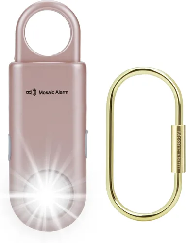 Miniatura 21 de Alarma de seguridad personal de 130 dB con luz estroboscópica. Alertas de emergencia SOS de sonido fuerte con mosquetón. Sirena de llavero