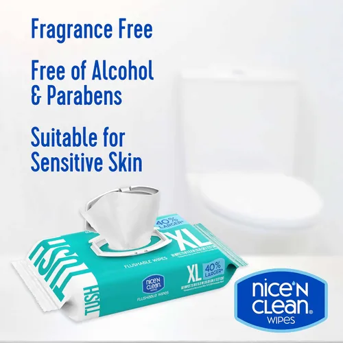 Miniatura 5 de Nice 'N CLEAN Toallitas desechables extra grandes Toallitas 40% más grandes Toallitas húmedas XL para adultos de 6.8 x 7.5 pulgadas sin perfume