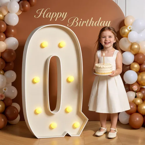 Miniatura 60 de Números de marquesina de 4 pies de alto, 4 pies de alto, números grandes iluminados 0 para 30, 40, 50, 60, decoración de fiesta de cumpleaños