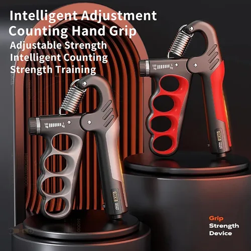Miniatura 2 de Entrenador de fuerza de agarre, fortalecedor de agarre de mano ajustable (11.0-220.5 lbs) con contador automático, diseño ergonómico y resorte