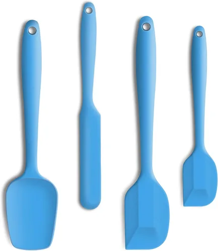 Miniatura 14 de Juego de 4 espátulas de silicona, espátulas de goma flexibles resistentes al calor y antiarañazos para hornear y cocinar con núcleo de acero