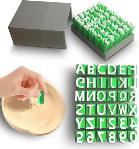Sellos de letras para arcilla, juego de sellos del alfabeto de arcilla polimérica para cerámica, sellos de cerámica para arcilla personalizados,