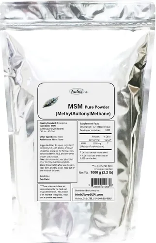 Miniatura 3 de MSM (Metilsulfonilmetano) Polvo Puro (MSM-8.82 oz)