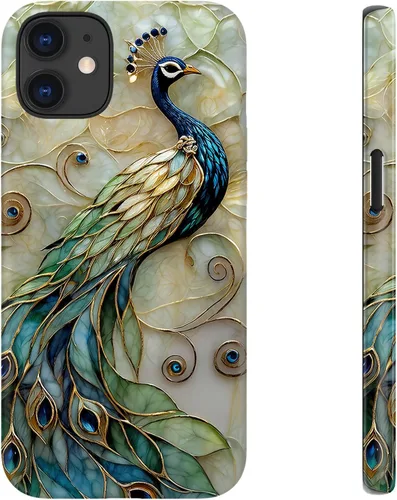 Miniatura 116 de LUHOURI Funda para iPhone 12 Mini, compatible con carga inalámbrica, doble capa, interior de silicona suave + carcasa exterior dura, bonito diseño