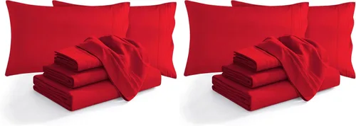 Miniatura 65 de Elegant Comfort - Juego de ropa de cama resistente a arrugas y decoloración más acogedor, sábana bajera elástica en todo el contorno, bolsillo