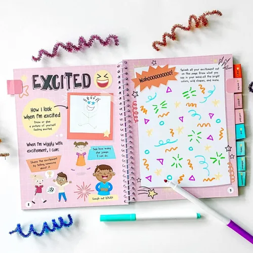 Miniatura 6 de Diario de Expresión de Sentimientos hand2mind, Diario de Emociones para Niños con Rueda de Sentimientos, Libros de Aprendizaje Social Emocional