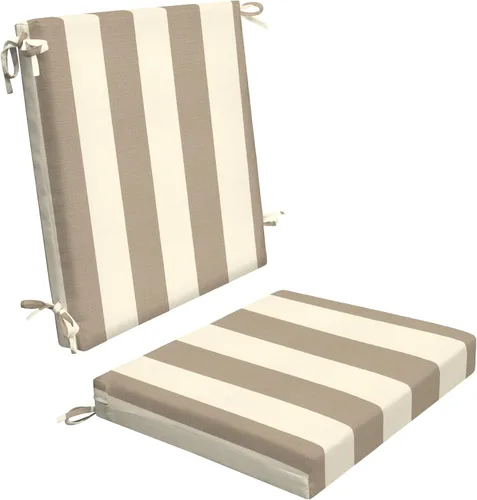 Honeycomb Outdoor Midback, 18.5 x 17 pulgadas, Cojín para silla con textura Cabana de color canela para muebles de patio al aire libre