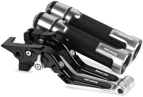 Miniatura 13 de Motocicleta para Y&AMAHA XMAX300 Todos los años Frenos de motocicleta Barra de acoplamiento Palancas de freno de mano freno embrague manillar Negro1