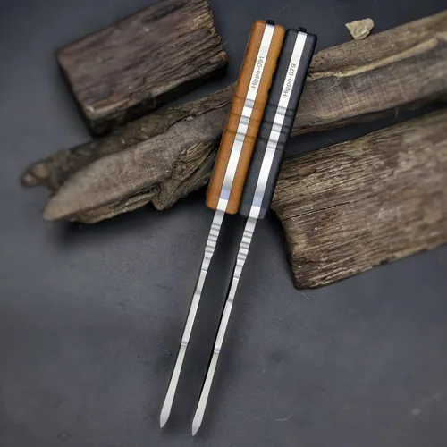 Miniatura 6 de Hippo Sleipner - Cuchillo fijo de acero de espiga completa de 11 pulgadas, mango de lino con funda Kydex (negro + negro)
