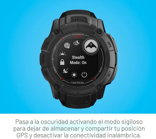 Miniatura 6 de Garmin Instinct 2X Solar - Edición táctica, reloj inteligente GPS resistente, linterna incorporada, calculadora balística, capacidad de carga solar