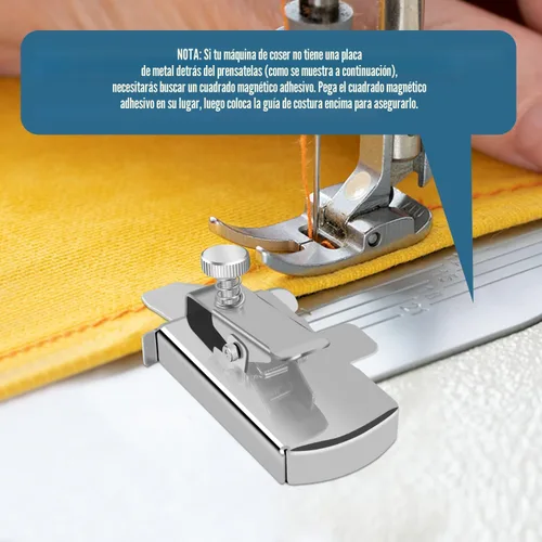 Miniatura 3 de TIGARI - Guía magnética de costura para máquina de coser, guía magnética de costura con clip, regla multifuncional, guía de orillar, guía