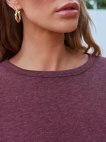 Miniatura 5 de AUTOMET Camisetas básicas de manga larga con cuello redondo para mujer, camisetas de otoño 2024